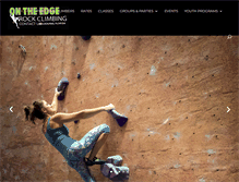 Tablet Screenshot of ontheedgerockclimbing.com
